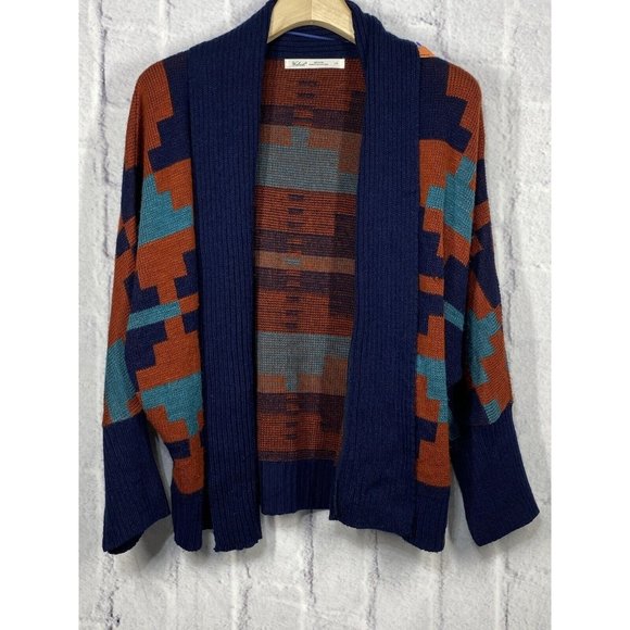 Woolrich Open‎ Cardigan Southwestern Womens Size 10 Acrylic - Picture 1 of 11